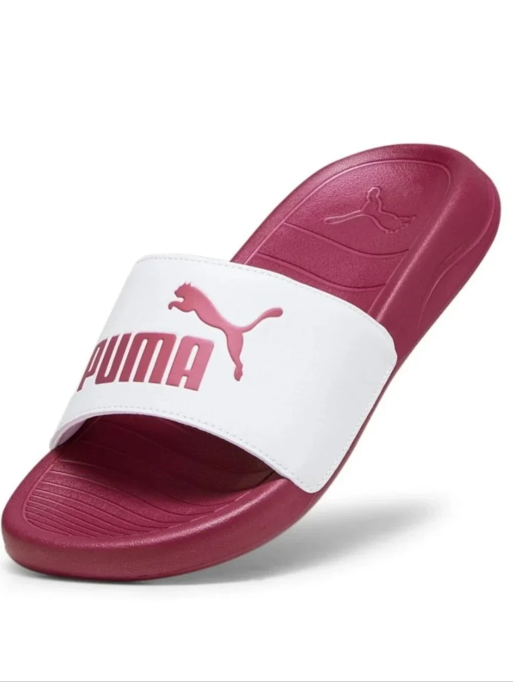 Puma PopCat 20 Slide Sandals- White/Pinktastic